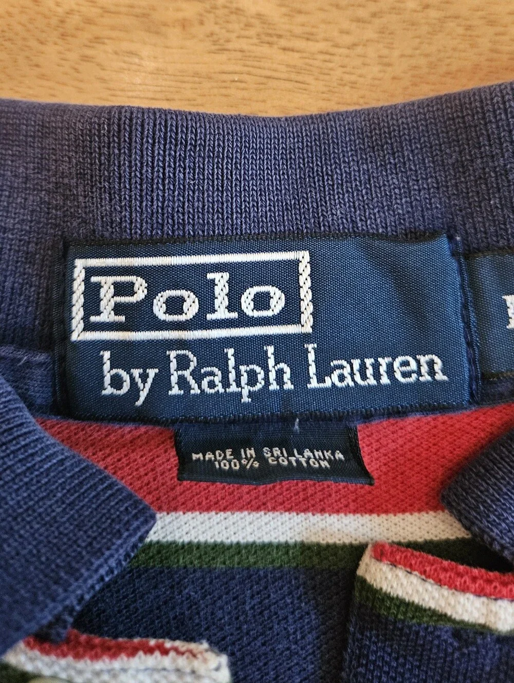 Ralph Lauren Navy, Red & White Striped Mena Polo